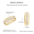 thumbnail image 6 of Rosec Jewels Certified Moissanite Wedding Band for Men - Moissanite Eternity Band - D-VS1 Quality - with Jewelry Box, 14K Yellow Gold, US 12.50, 6 of 7
