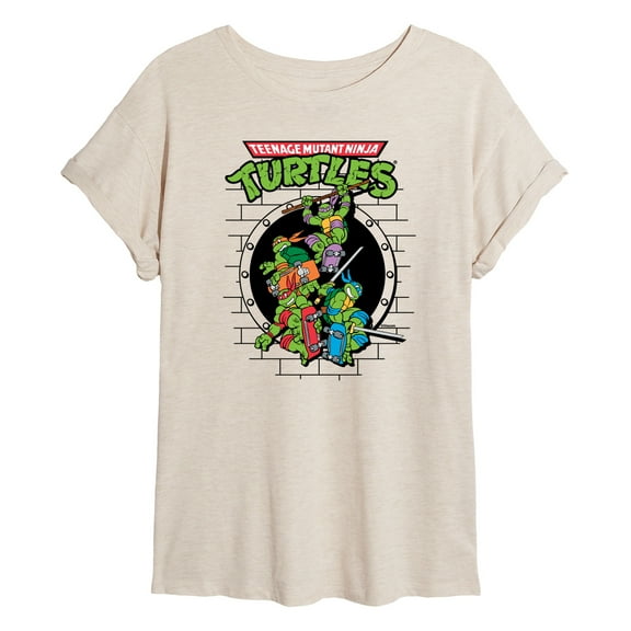Teenage Mutant Ninja Turtles - Sewer Skateboard- Women's Oversized T-Shirt