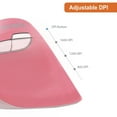 thumbnail image 5 of j-tech digital wireless ergonomic vertical mouse with nano transceiver, 3 dpi, windows mac, pink [v628m-2.4gp], 5 of 6