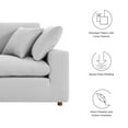thumbnail image 6 of Modular Loveseat Sofa Couch, Light Grey Gray, Fabric, Living Kitchen Cafe Bistro Hospitality Restaurant, Modern Contemporary HB33509, 6 of 8