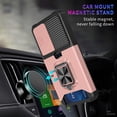 thumbnail image 6 of Phone Case for Samsung Galaxy S23 5G with Slide Camera Cover and Tempered Glass Screen Protector Card Holder Hard Ring Stand Cell Accessories S 23 23S GS23 G5 SM-S911U 6.1 inch Women Rose Gold, 6 of 13