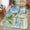 Light Blue Sky Blue, variant on Small Door Mat Indoor Outdoor 15.7"x23.6", Coastal Christmas Absorbent Non Slip Entry Rug, Xmas Snowman Beach Nautical Low Profile Welcome Mat for Front/Side Door Apartment Entrance Bathroom