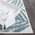thumbnail image 5 of SAFAVIEH Beach House Cherlyn Botanical Indoor/Outdoor Runner Rug, Blue/Ivory, 2'2" x 8', 5 of 16
