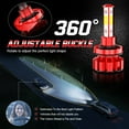 thumbnail image 3 of H11/H9 LED Headlight Hi-Low Beam H8 Fog Light 6x Bulbs 6000k For Buick LaCrosse 10-13, 3 of 14