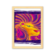 thumbnail image 1 of Constelación de Leo Mexicon grabado Cuadro de madera decorativa marco de casa A4, 1 of 3