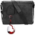 thumbnail image 1 of PortoVino Sac Messager en Cuir Vegan Ardoise avec Distributeur Caché, 1 of 7