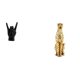 thumbnail image 1 of Estatua De Guepardo Dorado Con Gesto De Mano De Roca, Artesanía Con Señal De Mano, Escultura De Animal, Escultura De Mano Creativa, Centro De Mesa Decorativo, Escultura De Dedo, Adorno De, 1 of 8