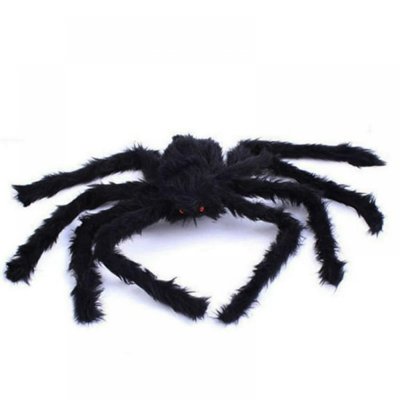 Halloween Giant Spider Decorations, Large Fake Spider with Straps Hairy Backpack Spider Realistic Scary Prank Props for Indoor Outdoor Yard Party Halloween Decor