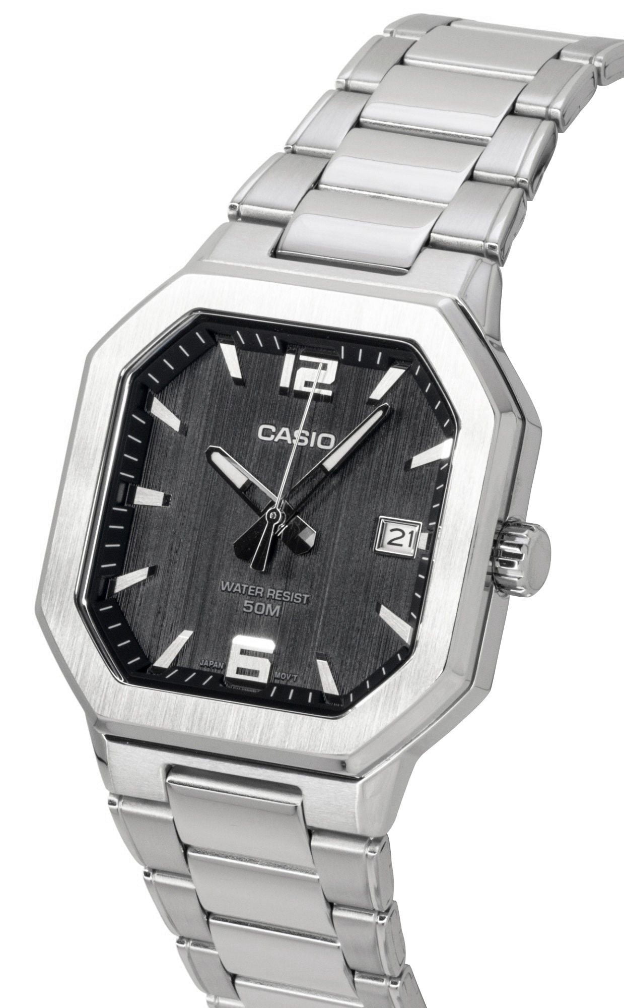 Casio Analog Stainless Steel Black Dial Quartz MTP-B195D-1AV Men's Watch