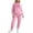 Pink, variant on Womens 2 Piece Outfits - Long Sleeve Hoodie With Jogger Pants Set Womens Matching Sets Fall Women'S Clothing Sets