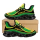 thumbnail image 1 of Zapatos de malla ligeros con cordones y estampado de bandera de Jamaica para mujer y hombre, zapatillas de plataforma con orgullo patriótico y nombre personalizado, 1 of 6