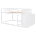 thumbnail image 6 of Newest Full over Full Bunk Bed with 4 Drawers and 3 Shelves-White, 6 of 11