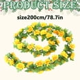 thumbnail image 3 of Artificial Daisy Flowers Garland, 78.7 inch Daisy Garland Spring Flowers Garland, Fake Flower Vine Greenery, Hanging Flower for Home Garden Outdoor Wedding Arch Floral Decor, Yellow, 3 of 6