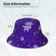 thumbnail image 3 of Balery Dark Purple Snowflakes Sombreros para el sol para hombre y mujer, sombrero de pescador con UPF 50+, 3 of 6