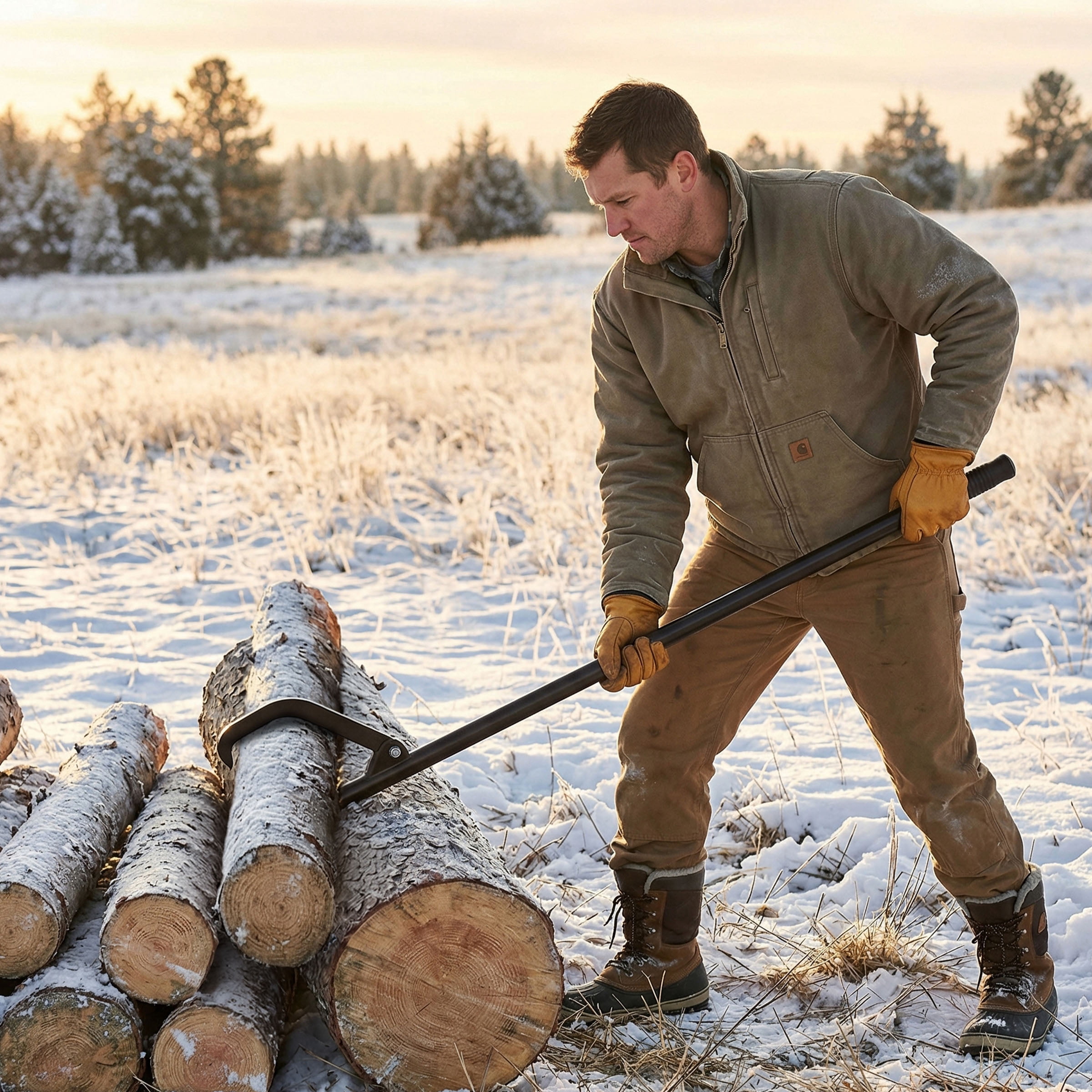 Earth Worth 48-Inch Log Peavey and Cant Hook Tool with Retractable