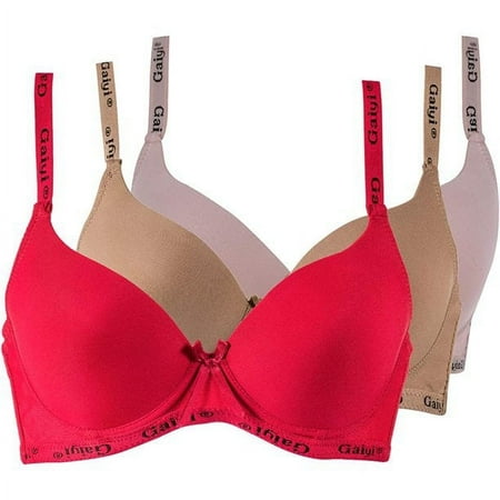 36B Bras for Women 3 Pack Underwire Full Coverage Bra  Convertible Plunge Brassiere  Solid Color Ribbed Knot Bra B 36B