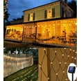 thumbnail image 2 of LINLIN Solar Net Lights Outdoor Mesh Lights, Waterproof 200LEDs 3x2m Net Mesh Fairy Light 8 Modes Solar String Light Christmas Tree-wrap Decorative Lights for Patio Balcony Wall Roof, 2 of 9