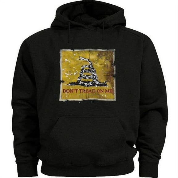 Don't Tread on Me Flag Hoodie Men's Sweatshirt Black