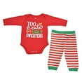 thumbnail image 2 of Unique Baby Girls Ugly Sweater Christmas Layette Set (3 Months), 2 of 5