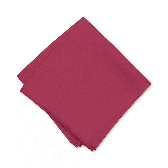 Alfani BURGUNDY Men's Solid Pocket Square, US One Size