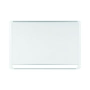 MasterVision MVI Magnetic Steel Dry-Erase Board, 48" X 96", Aluminum & White Frame
