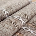 thumbnail image 5 of XINQIHANG Farmhouse Table Runner Rustic Style 13\u201c x 90\u201d, Braided Striped Linen Fall Table Runner 90 Inches Long with Tassels for Dining Room Kitchen Reading Dresser Décor,Brown, 5 of 5
