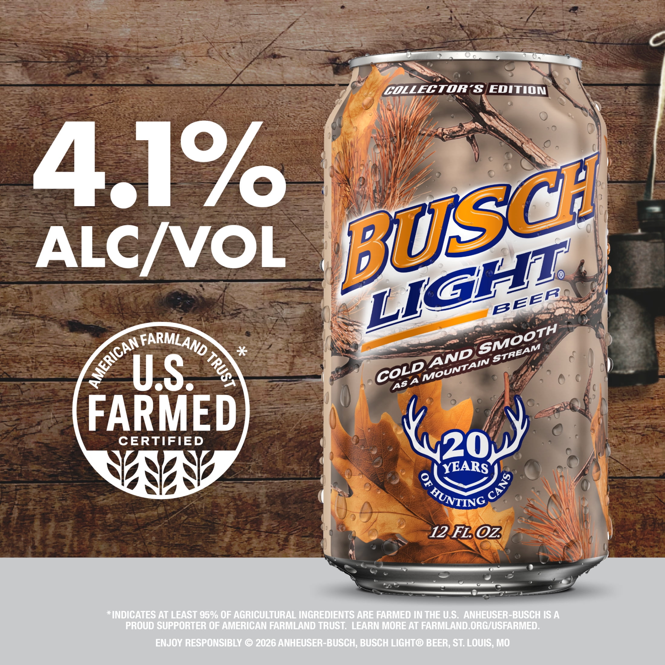 Busch Light American Light Lager Beer 30 Pack 12 fl oz Aluminum