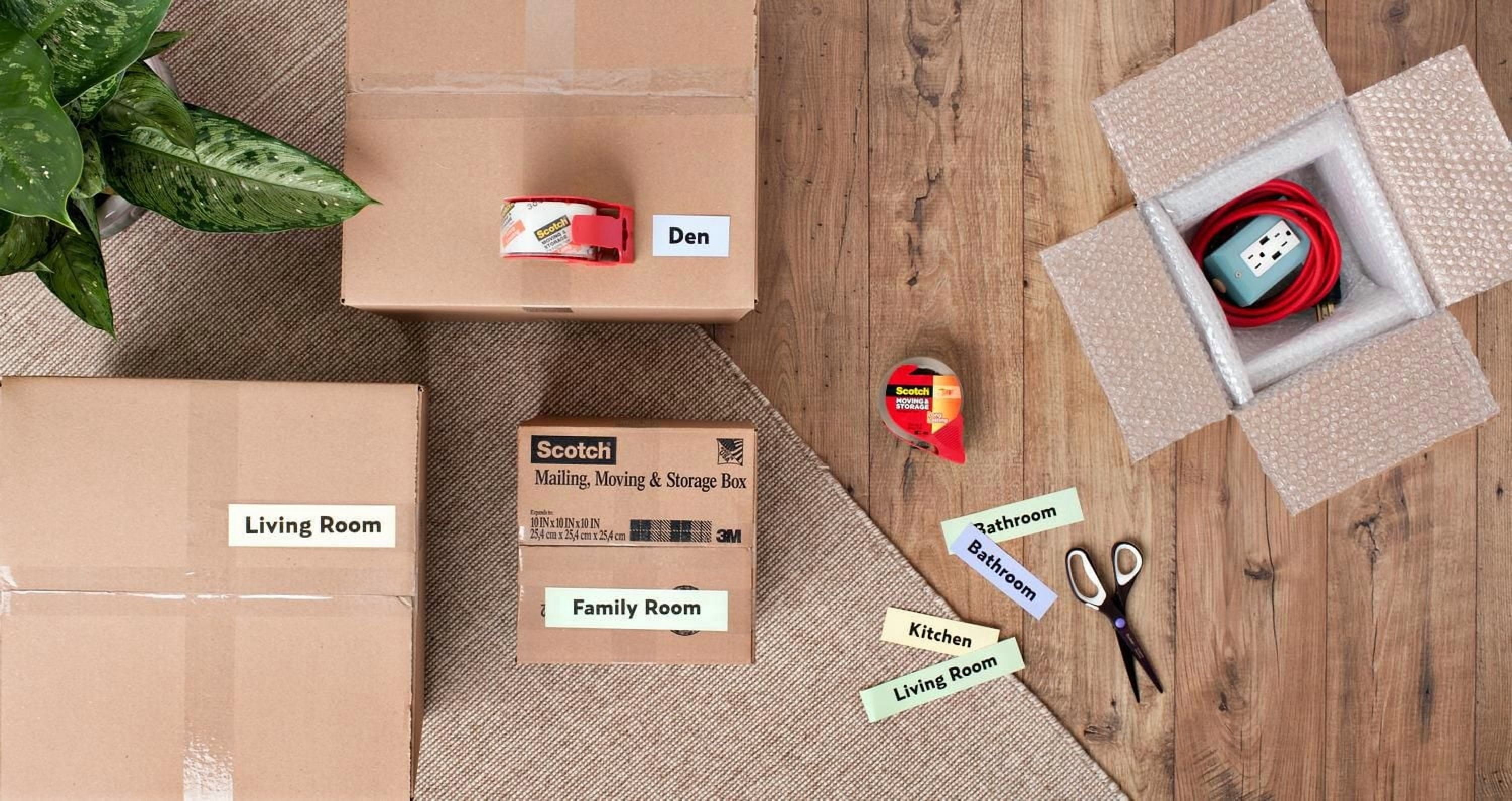 Scotch® Long Lasting Storage Packaging Tape, 3650-3-ESF, clear, 1.88 in x 54.6 yd (48 mm x 50 m), 3 pack