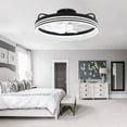 thumbnail image 4 of Cusp Barn 20 Inch Modern Smart Dimmable Flush Mount Ceiling Fan with Lights and Remote, 4 of 12