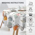 thumbnail image 4 of Round Fall Tablecloth 60 Inch,Thanksgiving Pumpkin Table Cloth Waterproof Autumn Harvest Circle Table Cover for Holiday Party Outdoor Kitchen Dining Table Decoration, 4 of 6