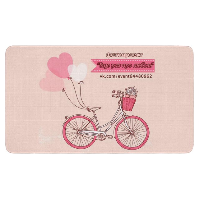 Porch with Our Spring Bicycle Flower Doormat,Absorbent Doormat for Porch Laundry Entryway,No Slip Door Rugs