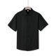 thumbnail image 4 of pstuiky camisetas de hombre, Camisa informal de manga corta con botones y cuello de color liso para hombre camisas casuales para hombre xxl, 4 of 6