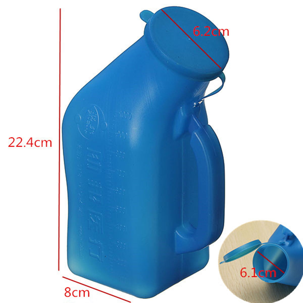 Urinal Bottle Portable Emergency Pee Potty for Hospital Travel Car 1000ML 