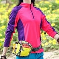 thumbnail image 4 of MHFRRA Camiseta de Manga Larga con Protección Solar para Mujer, Ligera, de Secado Rápido, para deportes Al Aire Libre, Senderismo y Montañismo. Rosa Fuerte, 4 of 8