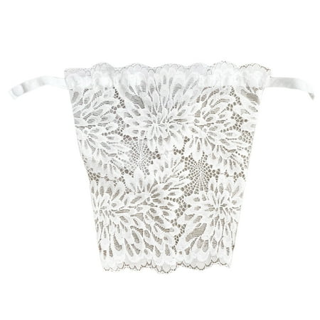 

OOKWE Women Clip-On Floral Lace Mock Camisole Bra Insert Wrap Chest Overlay Panel Vest