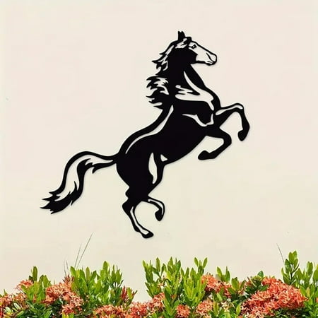 

WIQUOKETT Modern Black Metal Pendant Art Home Decoration Living Room Fashion Horse Unique Personality Concept Pendant