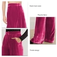 thumbnail image 3 of Pantalones de Pierna Ancha de Cintura Alta de Terciopelo para Mujer Pantalones Sueltos Casuales de Color Puro con Bolsillos ANGGREK  Otros, 3 of 6