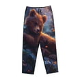 thumbnail image 4 of Daiia Lazy Stone Bear Women's Sleep Pant with Pockets and Drawstring,Pajama Pants-Small, 4 of 9