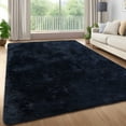 thumbnail image 2 of HOMERRY 10 x 13 Fluffy Area Rug for Bedroom, Fuzzy Shag Area Rug for Living Room Non-Skid Plush Large Rug Shaggy Decorative Accent Rug for Indoor Home Floor Carpet, Navy Blue, 2 of 7