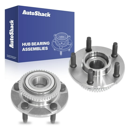 AutoShack Front Wheel Hub Bearing Assemblies with ABS| Replacement for 1994-2004 Ford Mustang | 2-PC