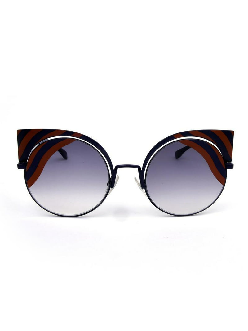 Fendi FF 0215/S 00M1 Hypnoshine Dark Blue/Red Cat Eye Sunglasses -