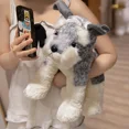 thumbnail image 5 of Lindo juguete de peluche para perro, muñeco Schnauzer blanco de alta calidad, alrededor de 22/30/40cm, regalo de cumpleaños1799, 5 of 5