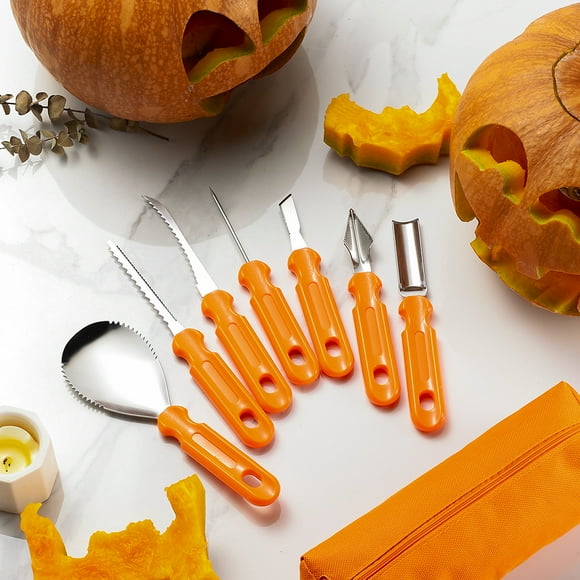 WmcyWell Pumpkin Carving Kit Tools Halloween Pumpkin Decorating Kit Stainless
