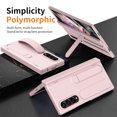 thumbnail image 7 of Rugged Phone Case for Samsung Galaxy Z Fold 3, Heavy Duty Shockproof Camera Lens Protection Hand Strap Kickstand Anti-Slip Drop Protective Case Cover for Samsung Galaxy Z Fold 3, Pink, 7 of 7