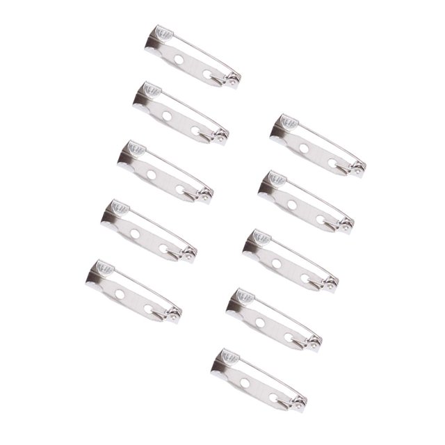 50pcs Broche e Barra Trasera Pins Hallazgos Para Bricolaje Tono Plateado 25x4mm Soledad Broche imperdibles