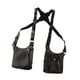 thumbnail image 4 of Bolso bandolera doble multiusos de diseño retro con arnés Negro, 4 of 9