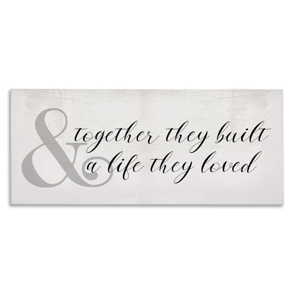 Stupell Industries Shabby Chic Together Built a Life Loved Canvas Art, 40 x 17, by Lil' Rue