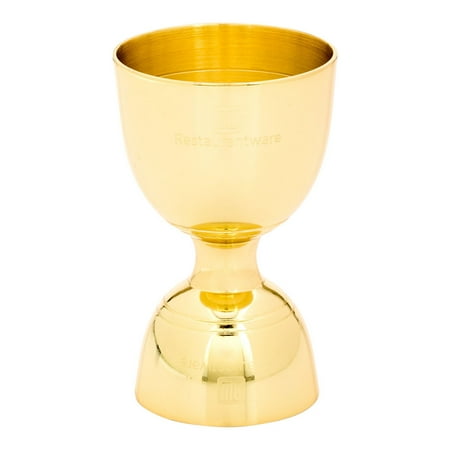 

Bar Lux 1 oz / 2 oz Gold-Plated Stainless Steel Jigger - Negroni - 1 count box