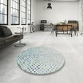 thumbnail image 3 of Ahgly Company Indoor Round Patterned Water Blue Area Rugs, 6' Round, 3 of 6
