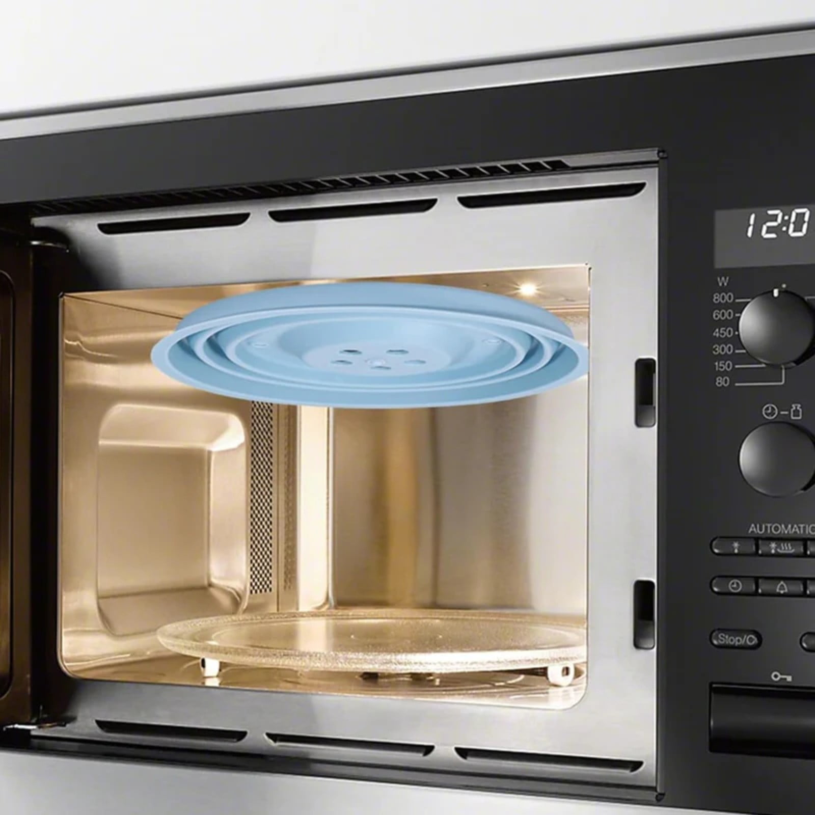 Magnetic Silicone Microwave Splatter Cover Heat Resistant Food Cover For Microwave Dishwasher Safe Plate Cover BPA-Free Microwave Guard Collapsible Microwave Lid